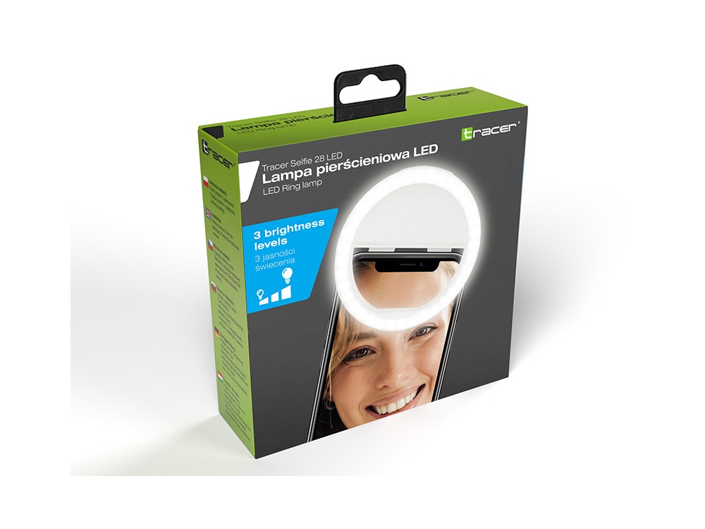 Tracer LED Selfie Ring Light Βοηθητικό Φως για Smartphones, Επαναφορτιζόμενο, 3000K-6000K Adjustable Color Temperature