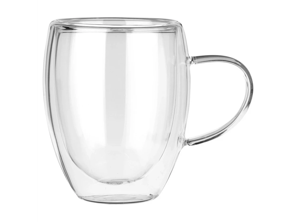 Vilde Premium Double Walled Glass, Cappuccino / Latte Macchiato Cups Set of 2 370ml Made of Double Borosilicate Glass,