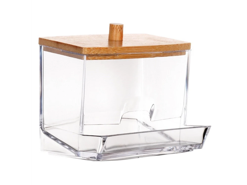 Vilde Cotton Bud & Cotton Case with Bamboo Lid