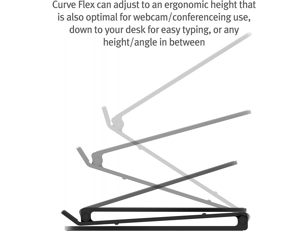 Twelve South Curve Flex Stand/Βάση Aluminum Εργονομική με Ρύθμιση Κλίσης & Ύψους για Laptop / Macbook 10-17", White
