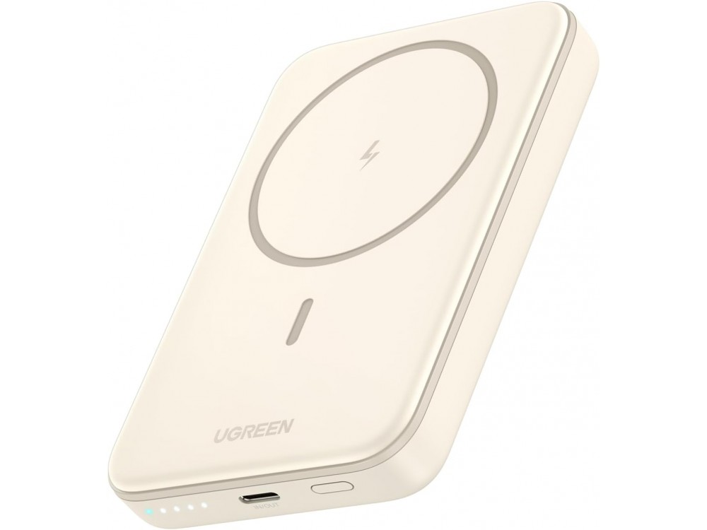 Ugreen 10K, Μαγνητικό Power Bank 10.000mAh MagSafe για iPhone 14 / 15 Series, Beige