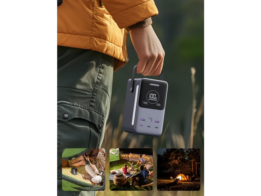 Ugreen 48000 300W PD USB-C Power Bank 48.000mAh με Smart Digital Display & Power Delivery, Grey
