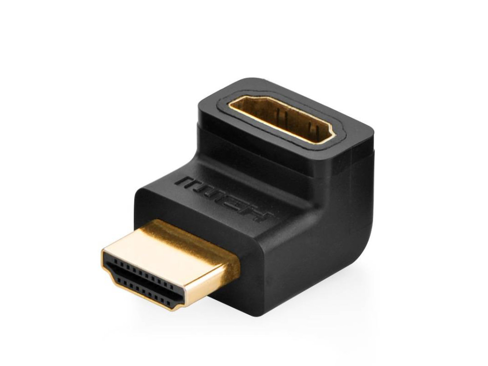 Ugreen HDMI Coupler, Αντάπτορας επέκτασης HDMI γωνιακός 90° Top, Μαύρος - 20110