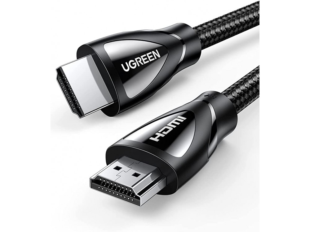 Ugreen HDMI v2.1 8Κ@60Hz, 1m., Nylon Braided Cable, eARC, 48Gbps, HDR & HDCP 2.2
