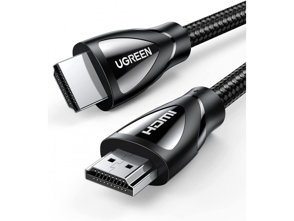 Ugreen HDMI v2.1 8Κ@60Hz, 2μ. Cable Nylon Braided eARC, 48Gbps, HDR & HDCP 2.2