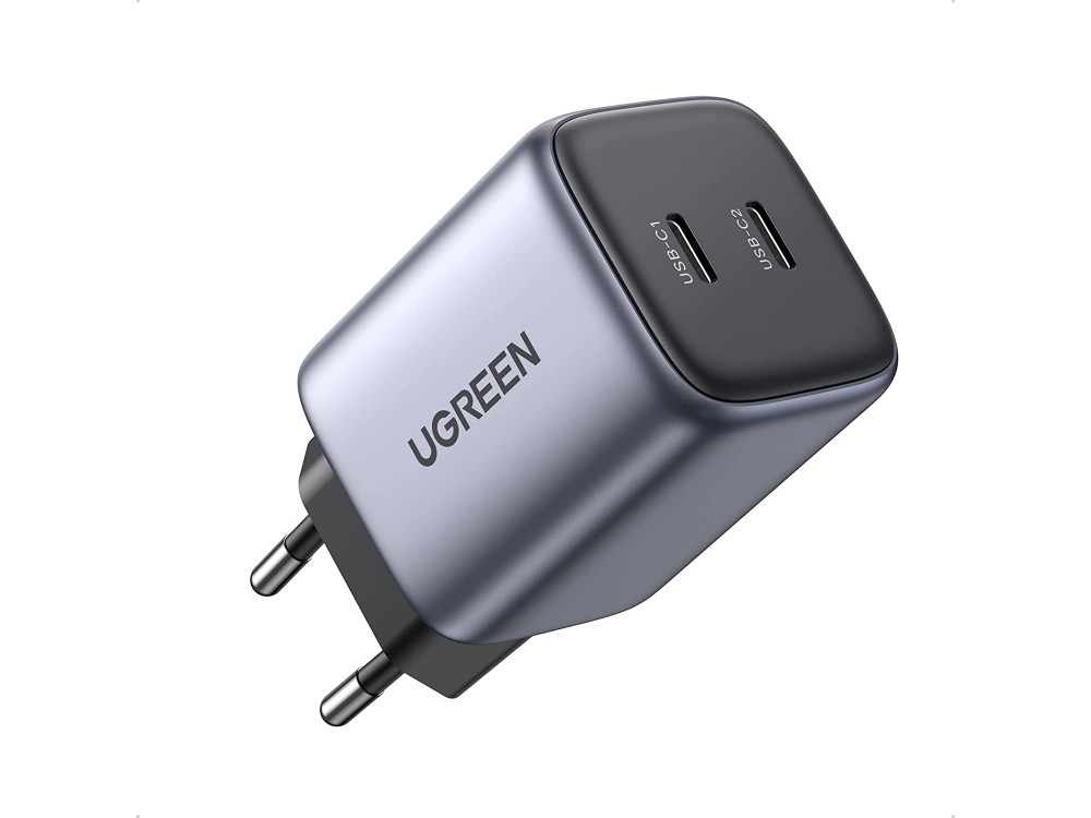 Ugreen Nexode 2-Port PD Fast Charger, 45W GaN II 2-Port Outlet Charger with Power Delivery, PPS, Quick Charge 4.0, FCP, AFC