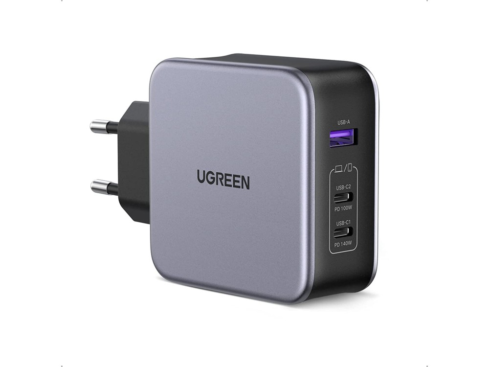 Ugreen Nexode 3-Port PD Fast Charger,  140W GaN With Power Delivery, PPS, Quick Charge 4.0, FCP, AFC