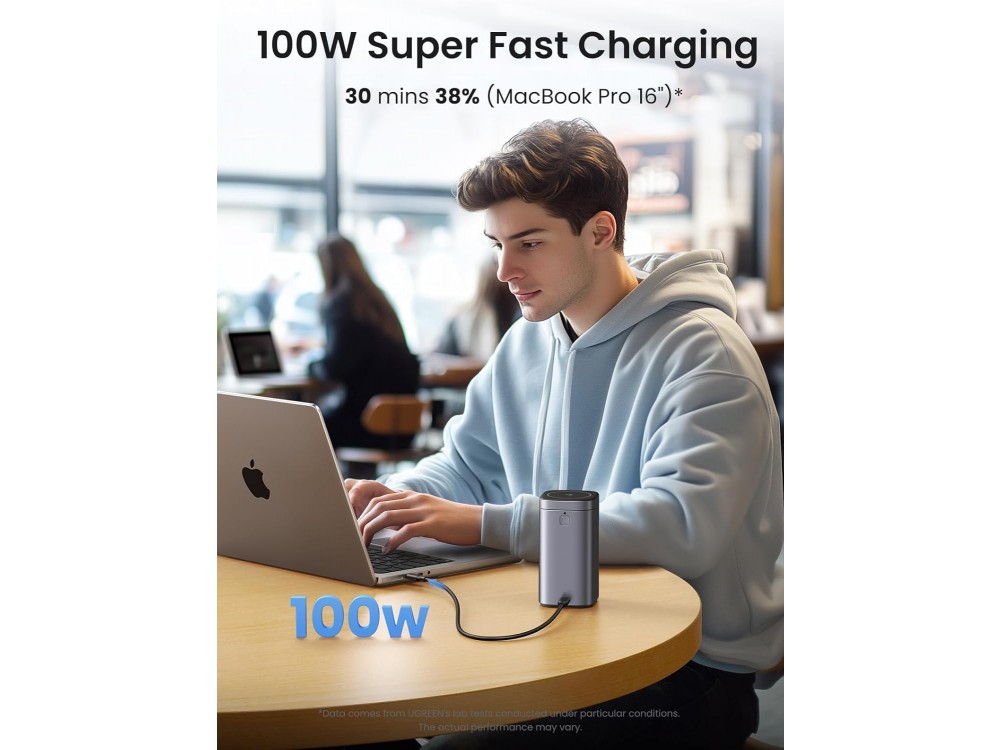 Ugreen Nexode Power Bank 20000mAh Qi2 15W, with USB-A & USB-C Port Power Delivery 145W / Quick Charge 3.0 & TFT Digital Display