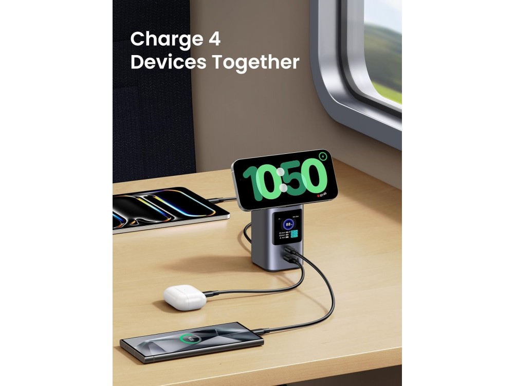 Ugreen Nexode Power Bank 20000mAh Qi2 15W, with USB-A & USB-C Port Power Delivery 145W / Quick Charge 3.0 & TFT Digital Display