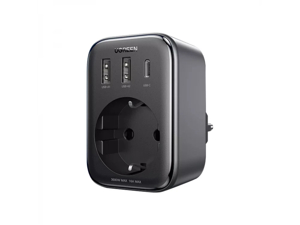 Ugreen PD 30W Outlet Adapter 4-in-1, Μονόπριζο GaN με 2 * USB-A + 1 * USB-C 30W Power Delivery / PPS