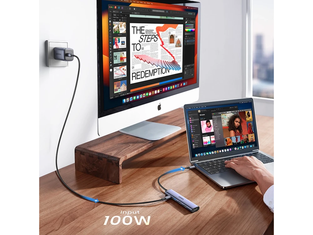 Ugreen Revodok 5-in-1 USB C Data Hub - 1*HDMI/4K + USB-A3.0 + 2*USB-A2.0 + 1*100W PD Charging