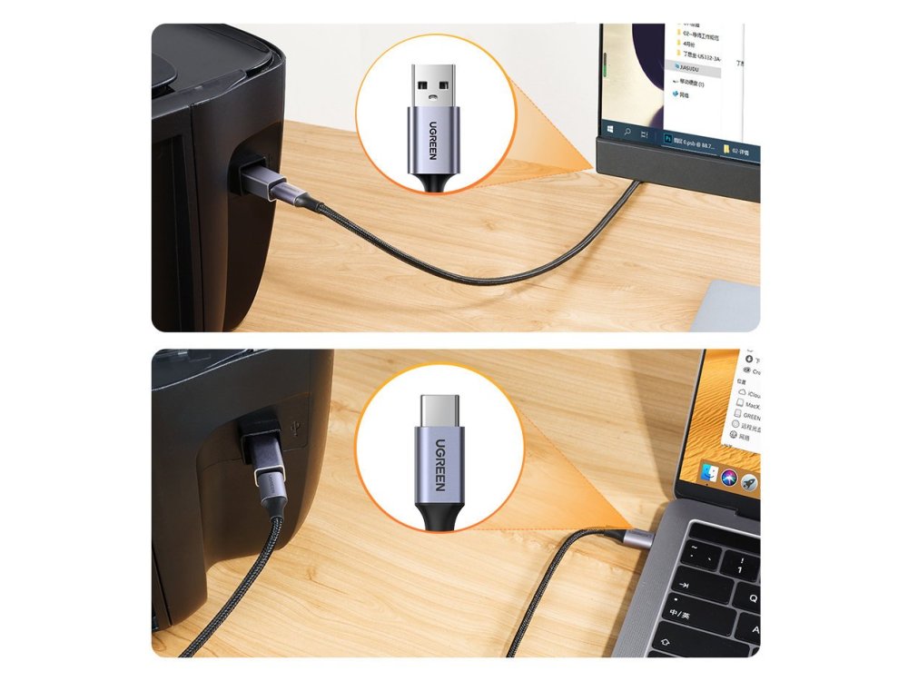 Ugreen Αντάπτορας USB-C Female to USB-B - 20120, Silver