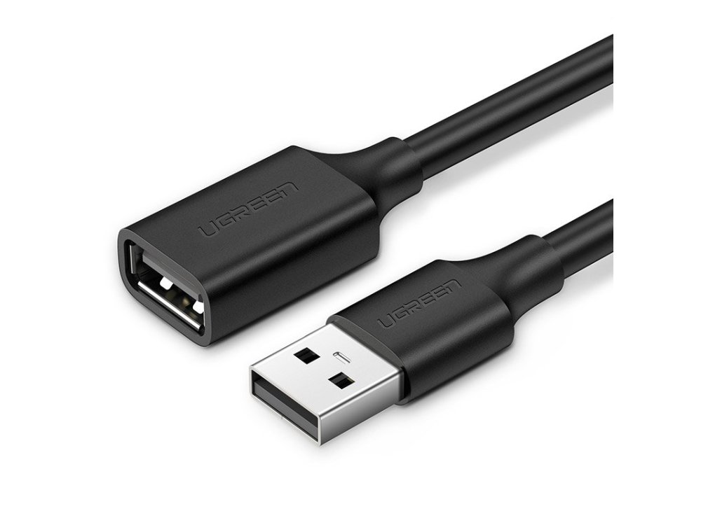 Ugreen USB-A Repeater Cable 1μ., Καλώδιο Επέκτασης, USB-A Extender Μαύρο - 10314