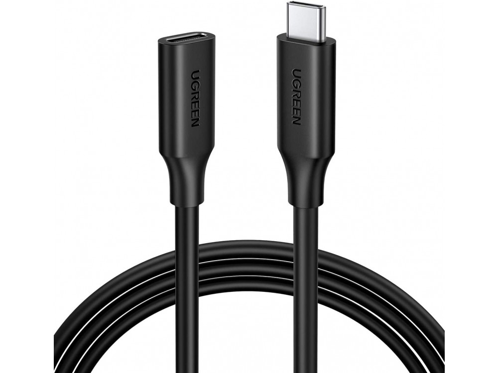 Ugreen USB-C Καλώδιο Επέκτασης 1μ. Type-C Θηλυκό σε Type-C Αρσενικό USB3.1 Gen2 10Gbps, Μαύρο