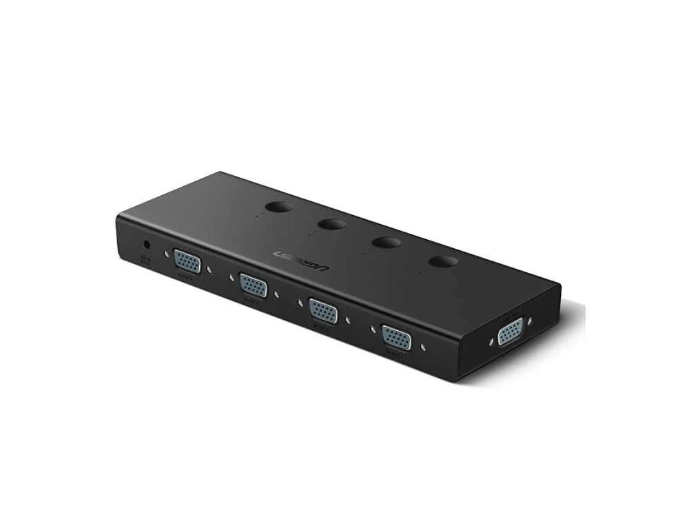 Ugreen VGA 4 in - 1 Out Switch, 4 Sources in 1 Monitor, 1080P@60Hz with 1.5m. Cable, Black