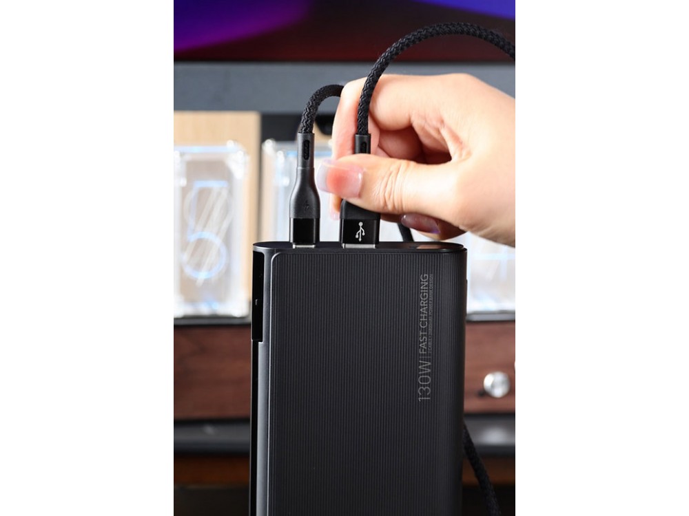 Veger TC130 Power Bank 25000mAh Power Delivery, 130W με Θύρα USB-A & USB-C Power Delivery Μαύρο
