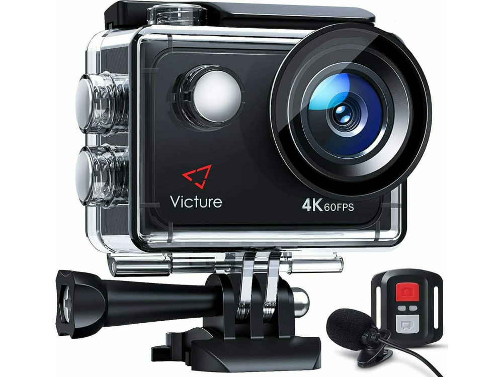 Victure AC920 4K/60FPS Action Camera με Touch Screen, 20MP, WiFi, Waterproof, 2" IPS LCD & 8X Zoom