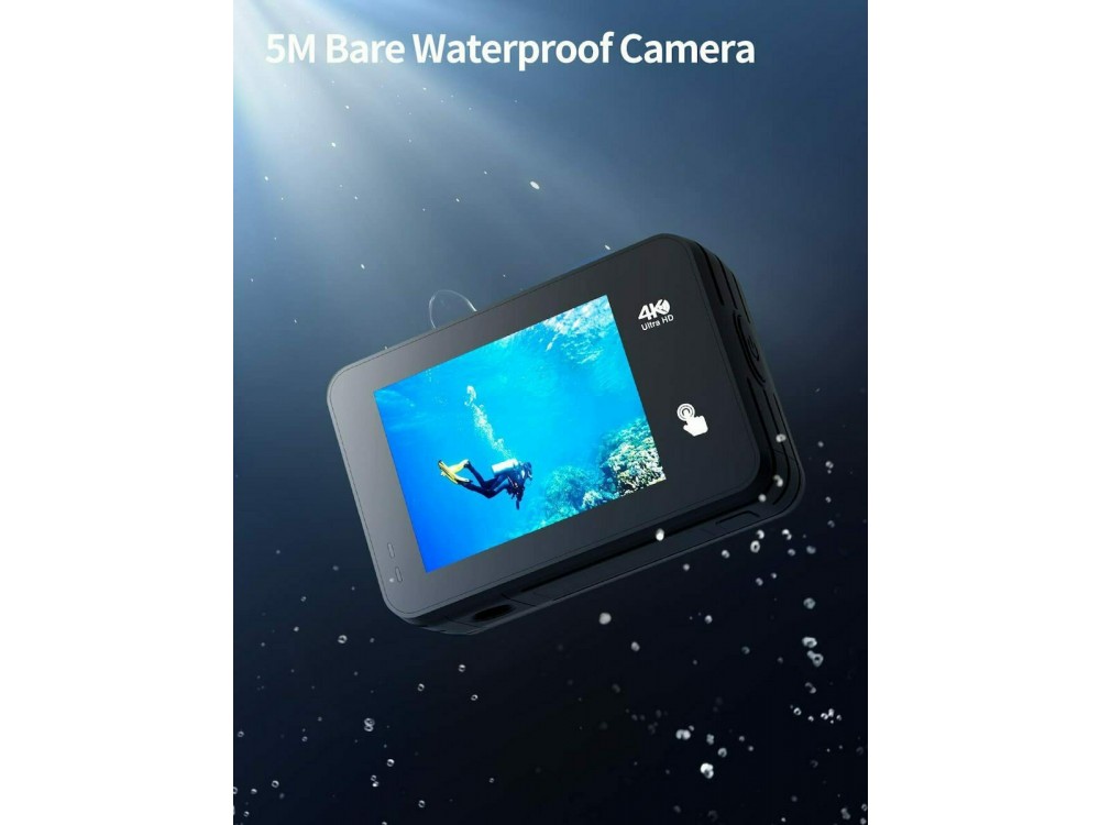 Victure AC940 Native 4K/60FPS Action Camera με Touch Screen, 20MP, WiFi, Waterproof 40Μ, 2" IPS LCD