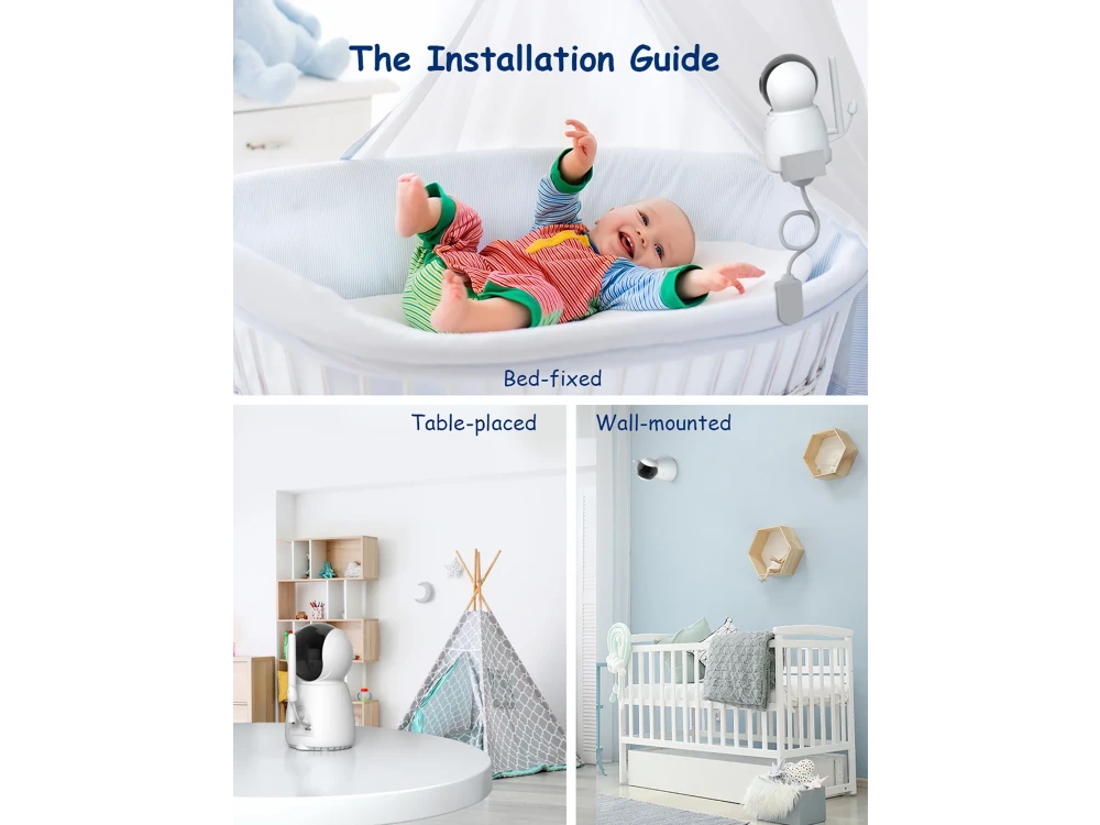 Victure BM45 Baby Monitor, 4.3" LCD, Two-Way Audio, 2X Zoom, Temperarure Monitor, Night Vision, with Batteries