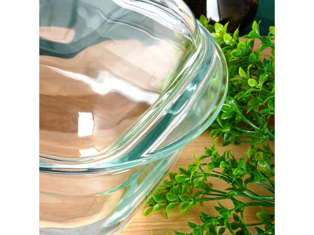 Vilde Casserole Dish 2-in-1, Fireproof Glass Dish with Lid 3.5L + 1.5L
