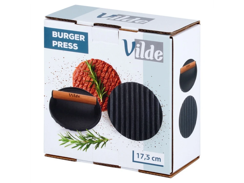 Vilde Cast Line, Burger Press Cast Iron, 17.5cm