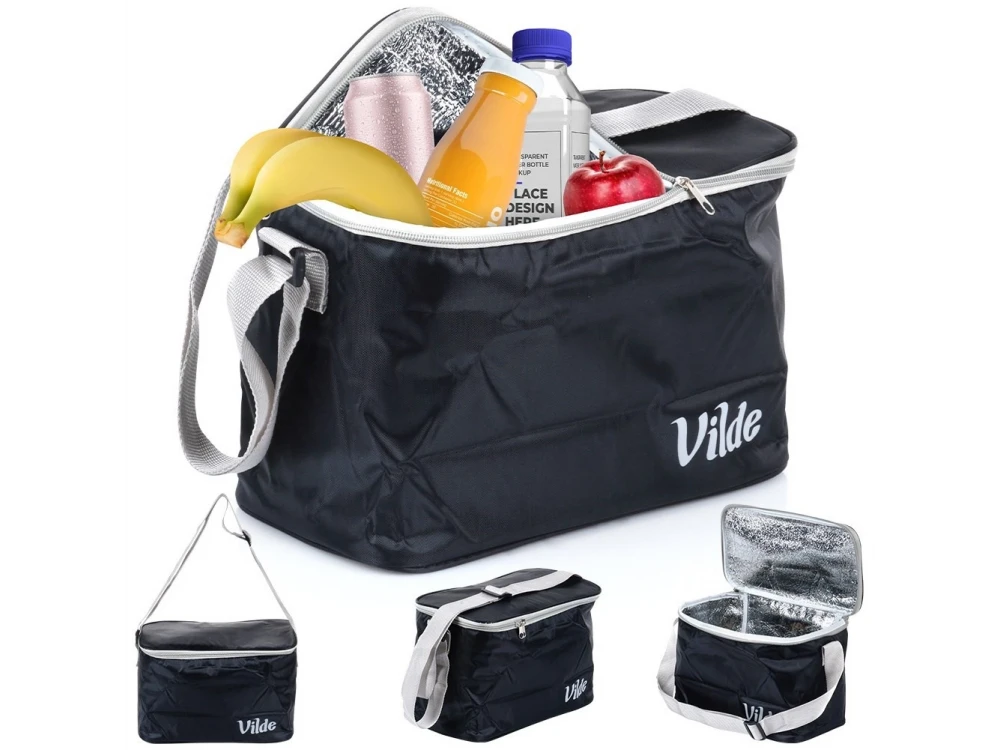Vilde Cooler Bag Insulated Shoulder Bag 10L 31x17.5x20cm, Waterproof, Black