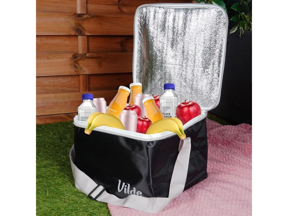 Vilde Cooler Bag Insulated Shoulder Bag 18L 31x32x20cm, Waterproof, Black