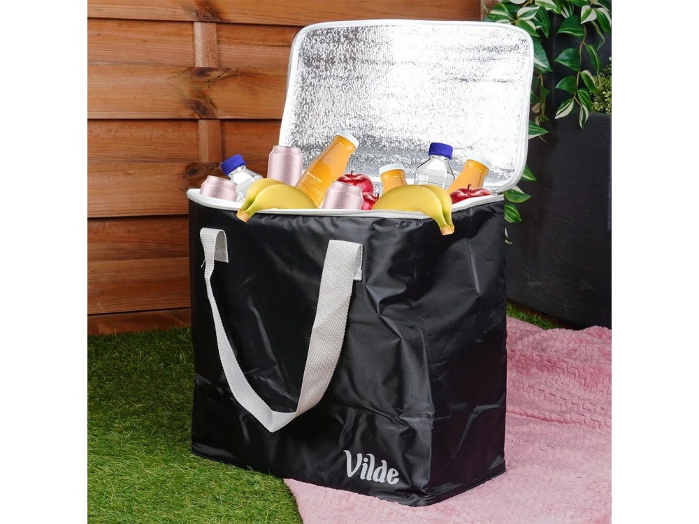 Vilde Cooler Bag Insulated Shoulder Bag 30L 38.5x21.5x36cm, Waterproof, Black