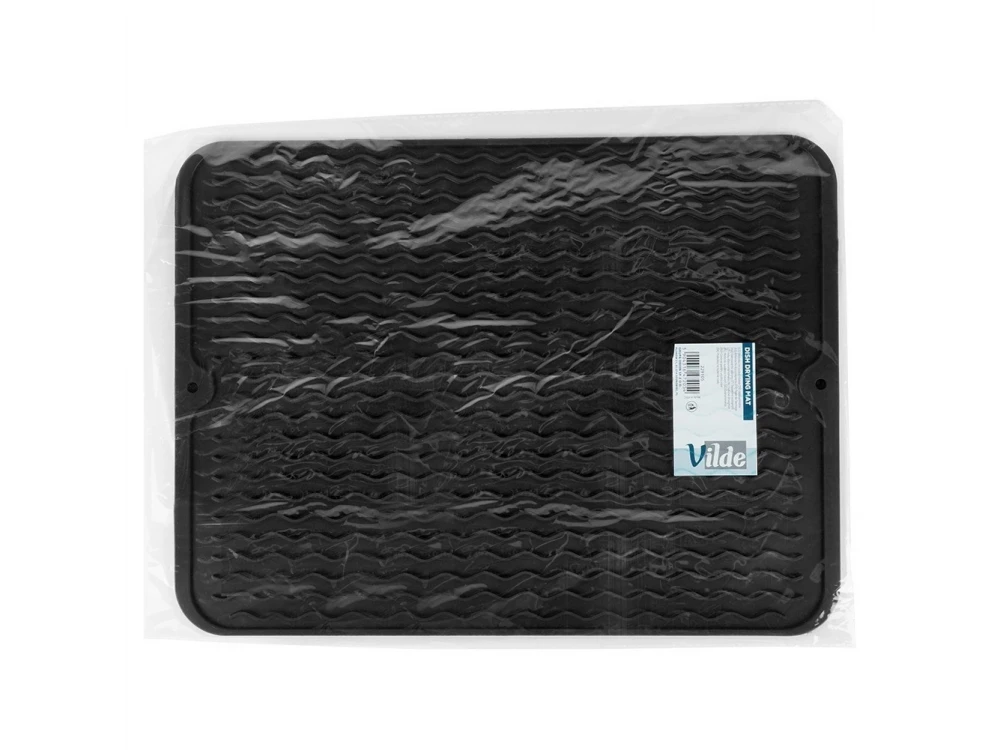 Vilde Dish Drying Mat 40x30cm, Επιφάνεια Στεγνώματος Σιλικόνης Μαύρη
