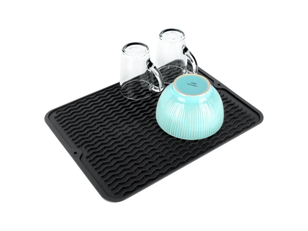 Vilde Dish Drying Mat 40x30cm, Επιφάνεια Στεγνώματος Σιλικόνης Μαύρη
