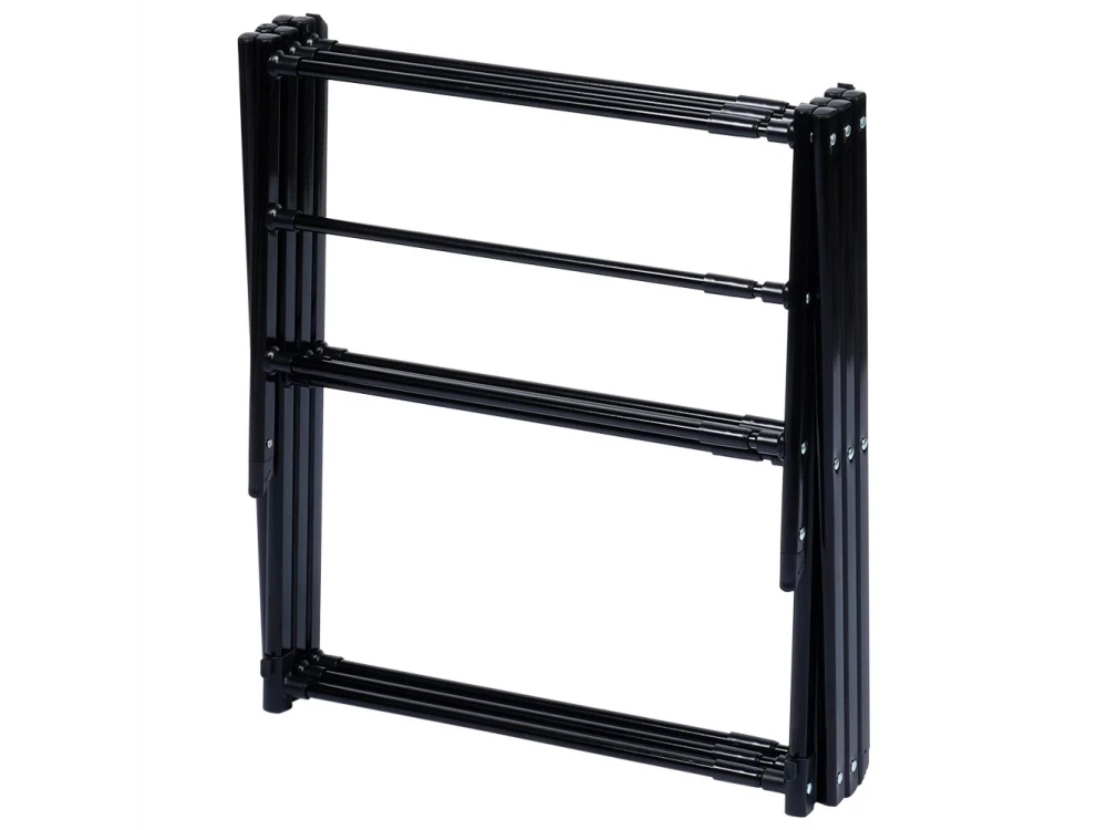 Vilde Drying Rack Vertical Folding Floor Drying Rack 3 Levels 47-78x94cm Metal, Black