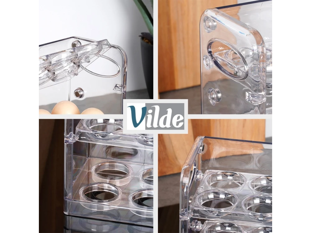 Vilde Egg Holder for 36 Eggs, Organizer Refrigerator Egg Organizer for 36 Eggs