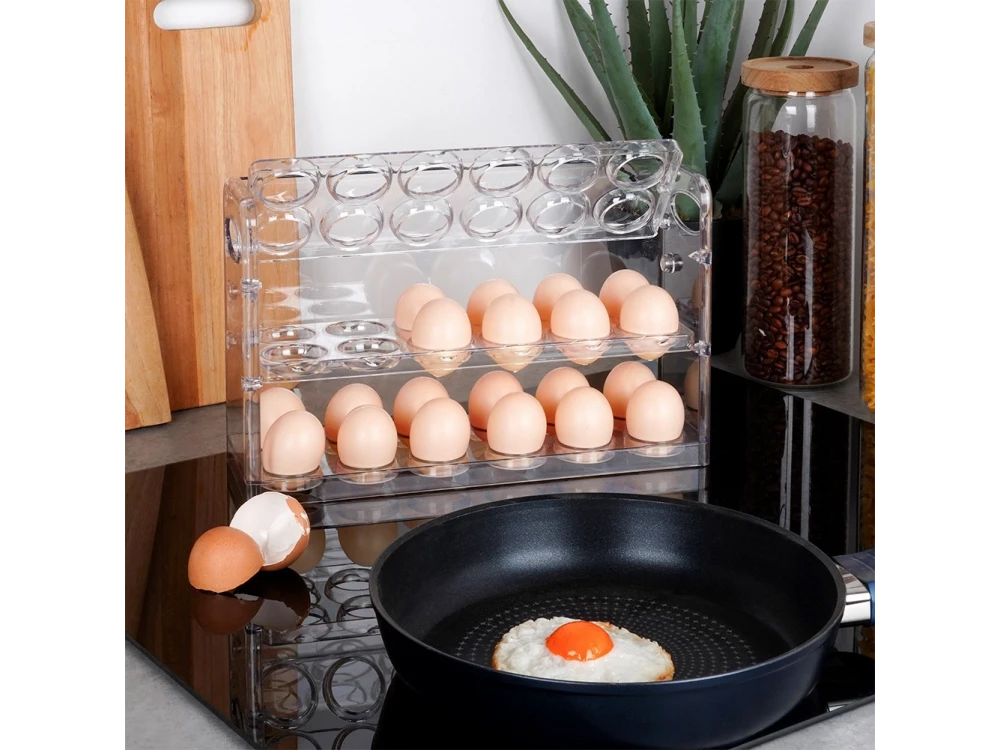 Vilde Egg Holder for 36 Eggs, Organizer Refrigerator Egg Organizer for 36 Eggs