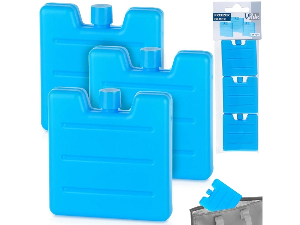 Vilde Freezer Blocks 100 ml, Set of 3 Ice Packs Blue 100ml