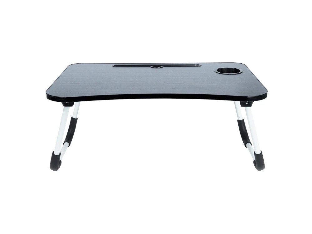 Vilde Laptop Desk, Laptop Table with Cup & Tablet Holder, Gray
