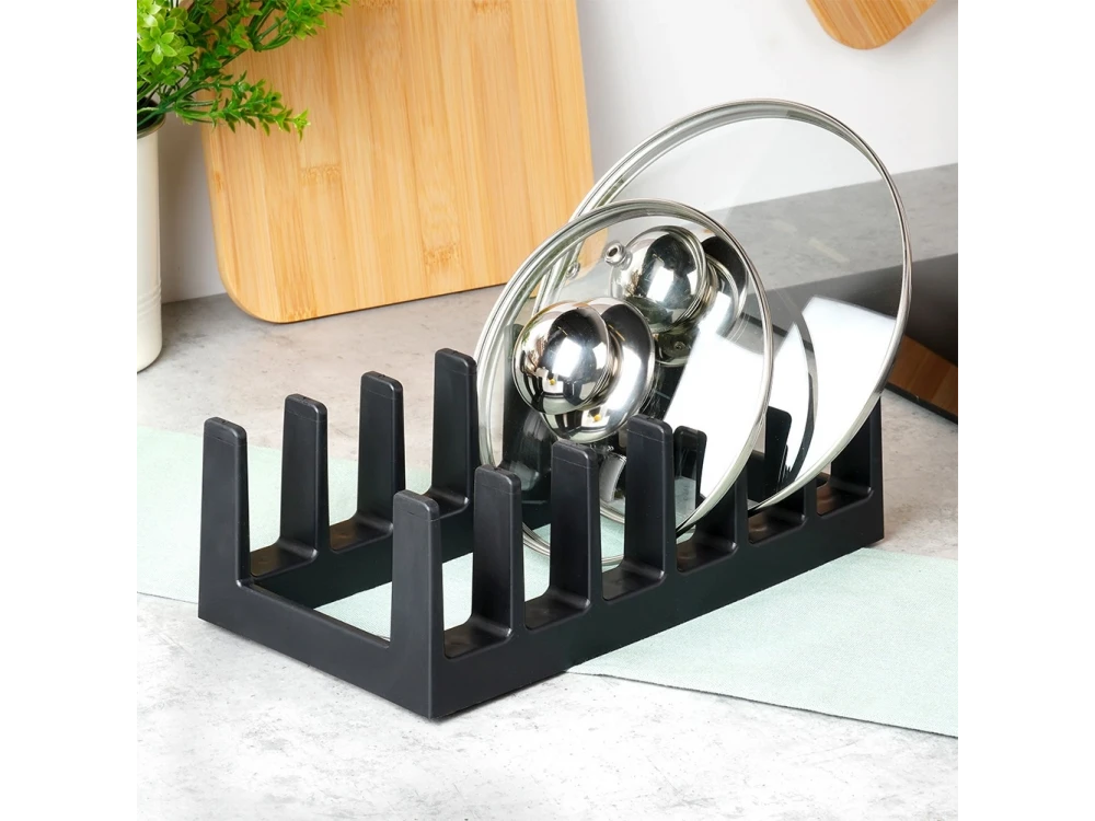 Vilde Lid Organiser, Sink Organiser for Lids etc. 28x15xcm, Black