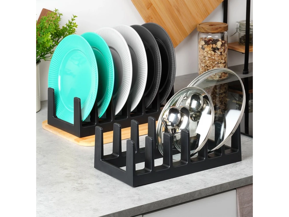 Vilde Lid Organiser, Sink Organiser for Lids etc. 28x15xcm, Black