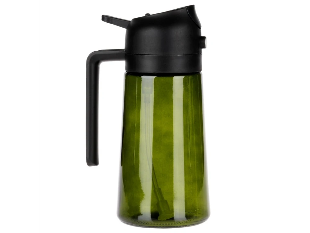 Vilde Oil Sprayer 450ml, Glass Oil Spray Bottle, Black / Dark Green