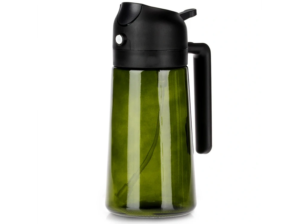 Vilde Oil Sprayer 450ml, Glass Oil Spray Bottle, Black / Dark Green