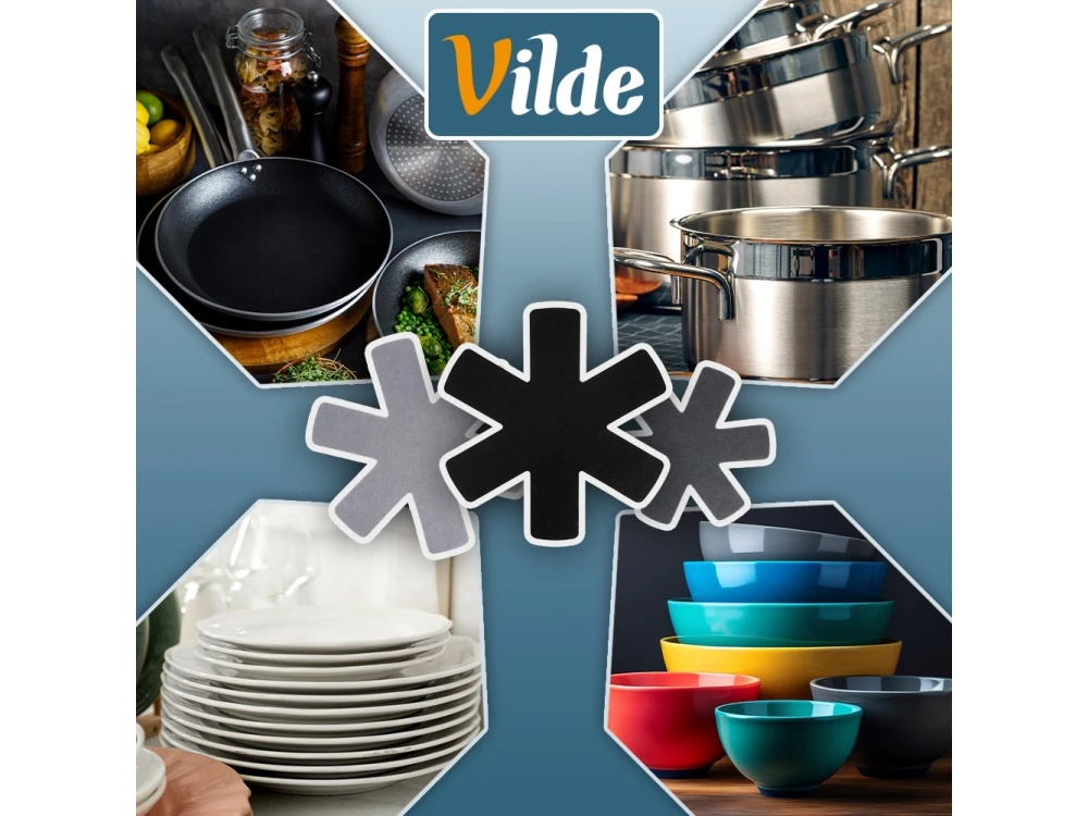 Vilde Pan Protector Felt, Set of 6pcs Fabric Cookware Placemats