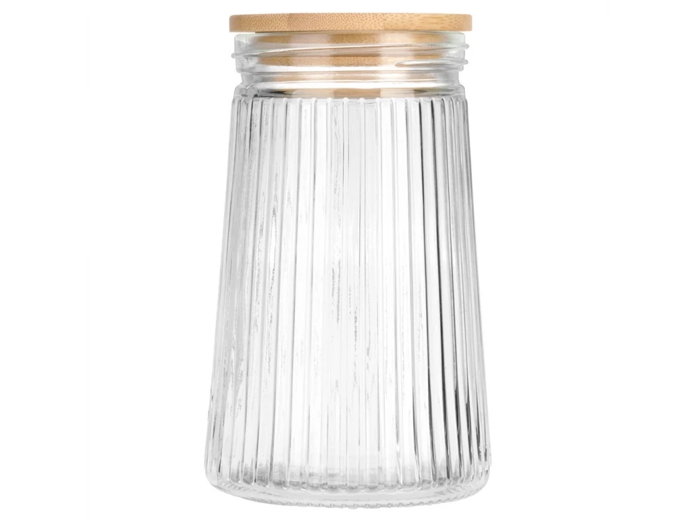Vilde Premium 1000ml Borosilicate Glass Food Container with Bamboo Lid & Airtight Closure