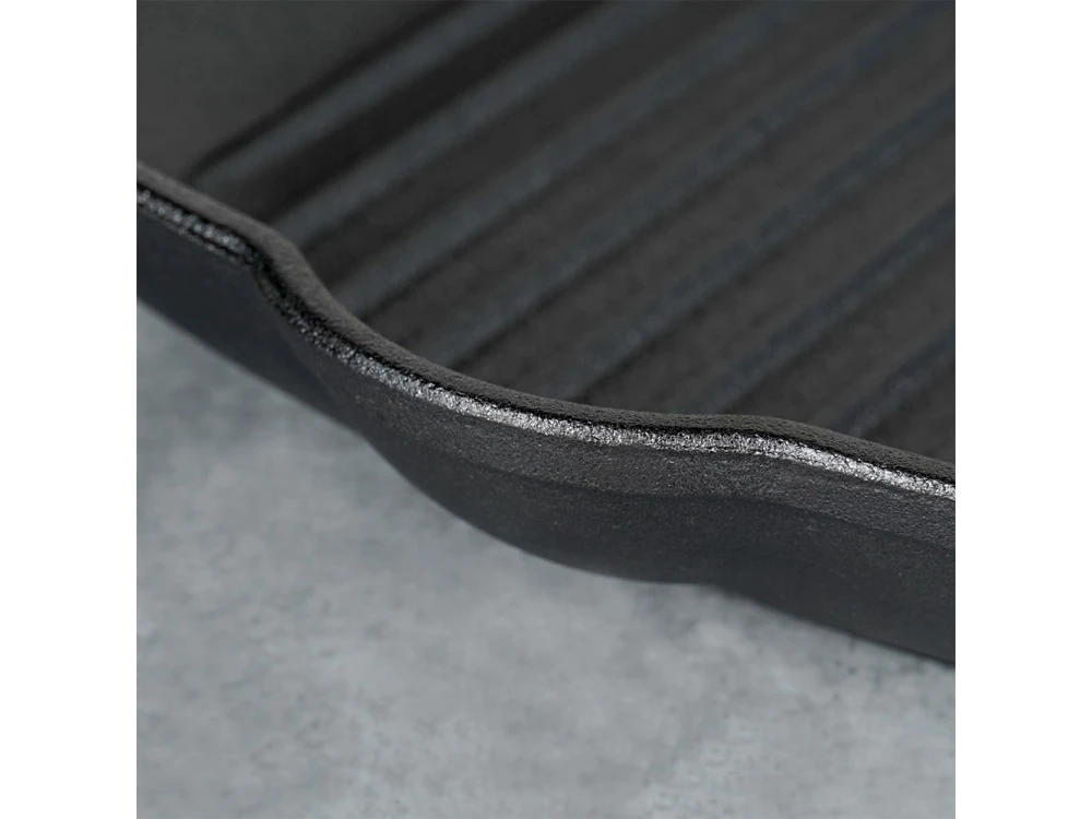 Vilde Premium Cast Iron Grill Pan 28cm, Cast Iron Grill Pan with Extra Silicone Protective Handle