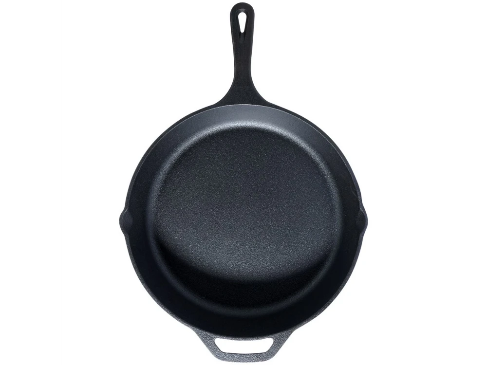 Vilde Premium Cast Iron Skillet 30 cm, Cast Iron Frying Pan with Extra Protective Silicone Handle