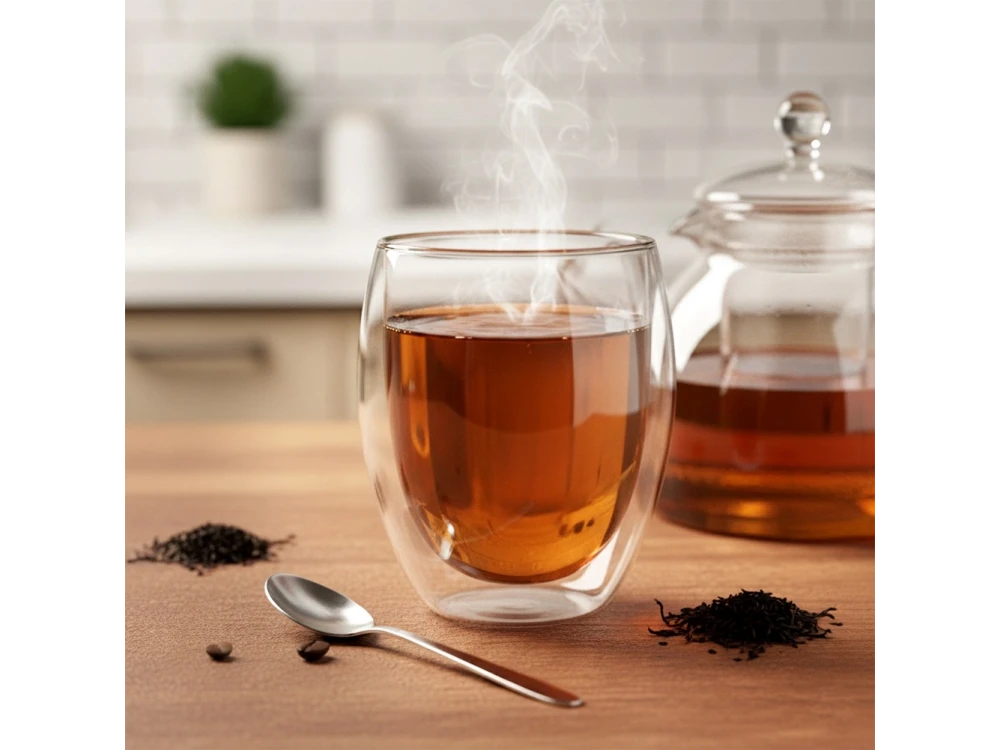 Vilde Premium Double Walled Glass, Cappuccino / Latte Macchiato Cups set of 2 370ml made of Double Borosilicate Glass