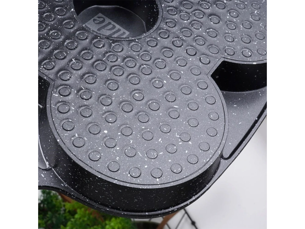 Vilde Premium Four-Cup Egg Pan Granite, Αντικολλητικό Τηγάνι 4 Θέσεων από Αλουμίνιο με Επίστρωση από Γρανίτη, 19cm