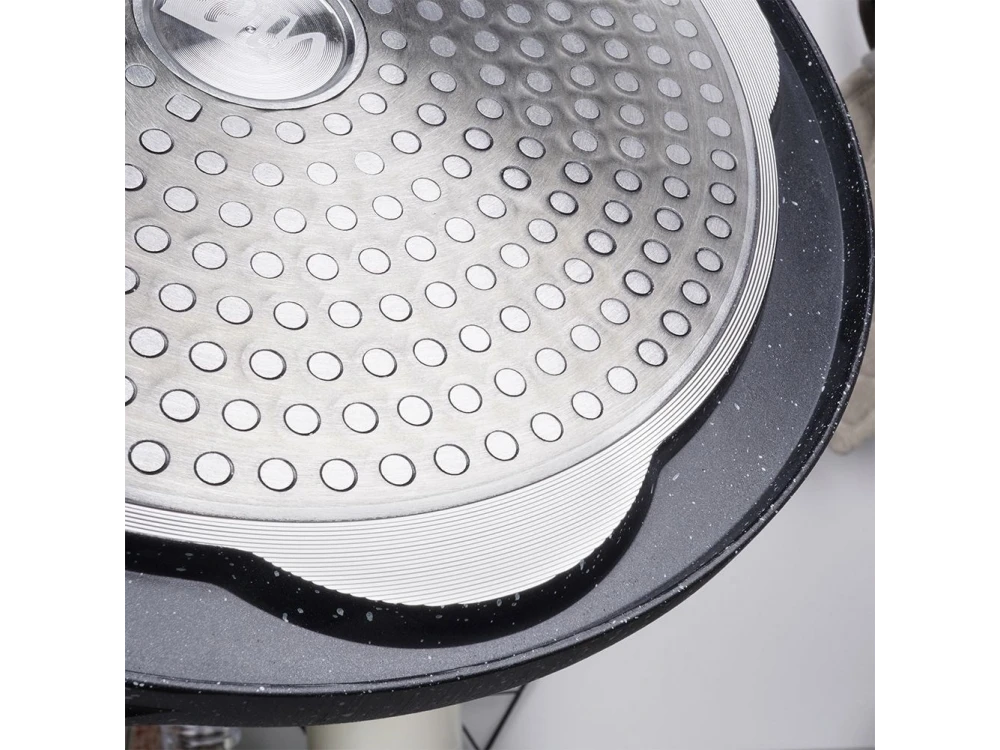 Vilde Premium Four-Cup Egg Pan Granite, Αντικολλητικό Τηγάνι 4 Θέσεων από Αλουμίνιο με Επίστρωση από Γρανίτη, 26cm