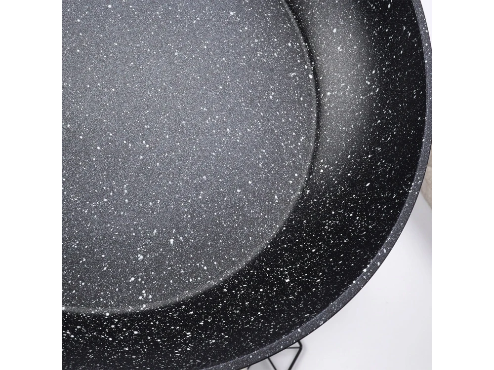 Vilde Premium Frying Pan Set Granite, Set of 3 Non-Stick Aluminum Frying Pans with Granite Coating 20 / 24 / 28cm
