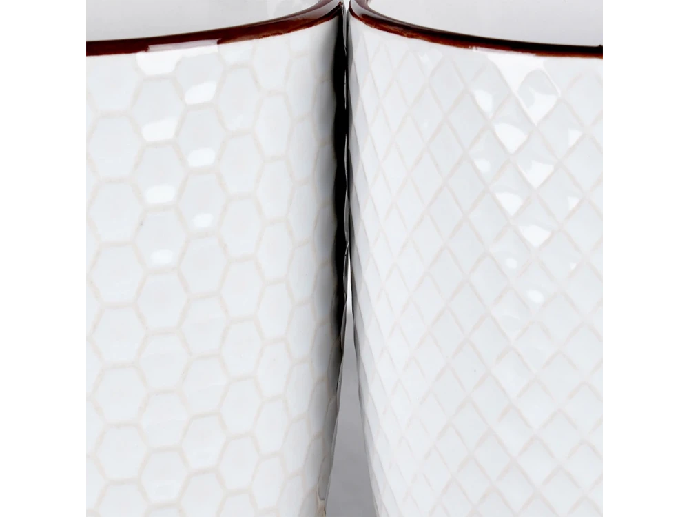 Vilde Premium Mugs Ceramic, Ceramic Mugs set of 4pcs 400ml, White