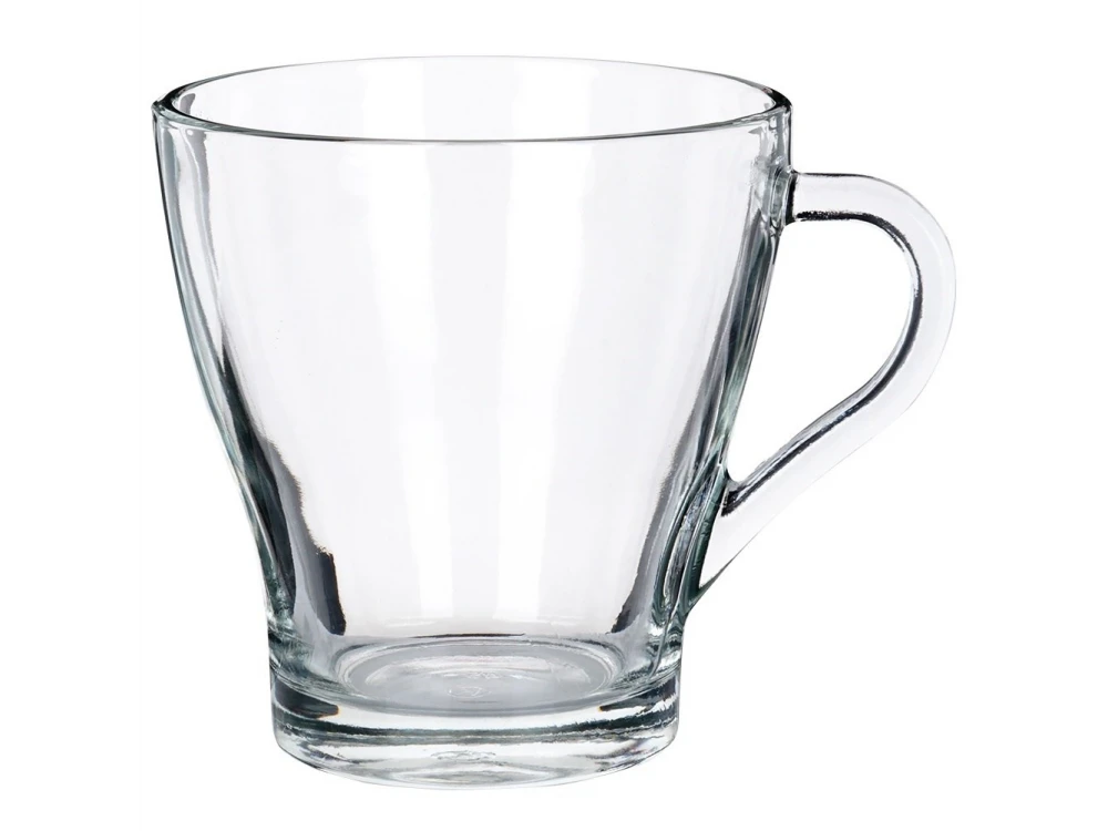 Vilde Premium Coffee / Tea Cups set of 6 250ml, Glass with Handle