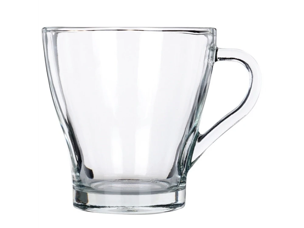 Vilde Premium Coffee / Tea Cups set of 6 250ml, Glass with Handle